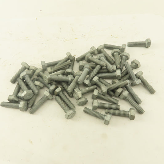 1/4"-20 x 1" Grade 9 Zinc Plated Hex Head Full Thread Bolt Lot Of 49