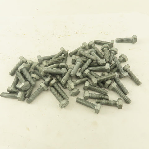 1/4"-20 x 1" Grade 9 Zinc Plated Hex Head Full Thread Bolt Lot Of 49