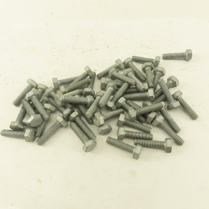 1/4"-20 x 1" Grade 9 Zinc Plated Hex Head Full Thread Bolt Lot Of 49