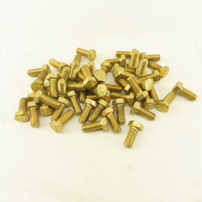 3/8"-16 x 7/8" Grade 8 Yellow Zinc Coated Hex Head Bolt USA Lot Of 50
