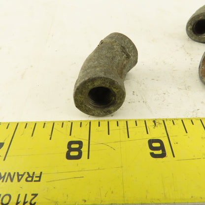 1/8" FNPT Galvanized Steel 45° Elbow Lot of 12
