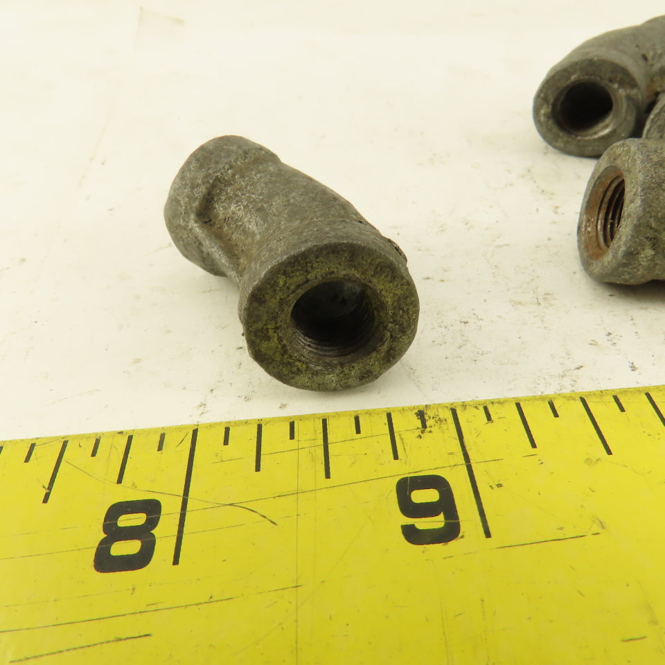 1/8" FNPT Galvanized Steel 45° Elbow Lot of 12