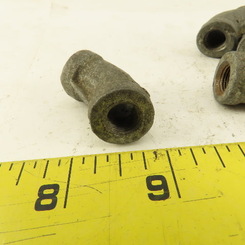 1/8" FNPT Galvanized Steel 45° Elbow Lot of 12