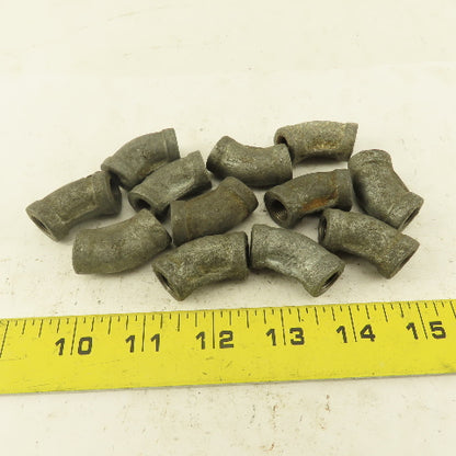 1/8" FNPT Galvanized Steel 45° Elbow Lot of 12