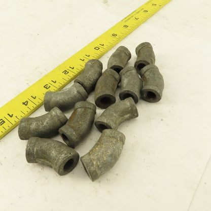 1/8" FNPT Galvanized Steel 45° Elbow Lot of 12