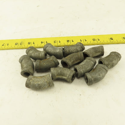 1/8" FNPT Galvanized Steel 45° Elbow Lot of 12