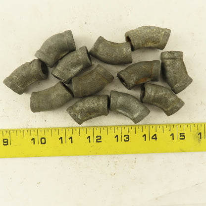1/8" FNPT Galvanized Steel 45° Elbow Lot of 12