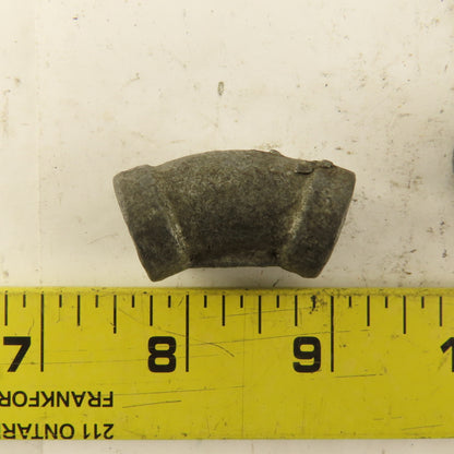 1/8" FNPT Galvanized Steel 45° Elbow Lot of 12