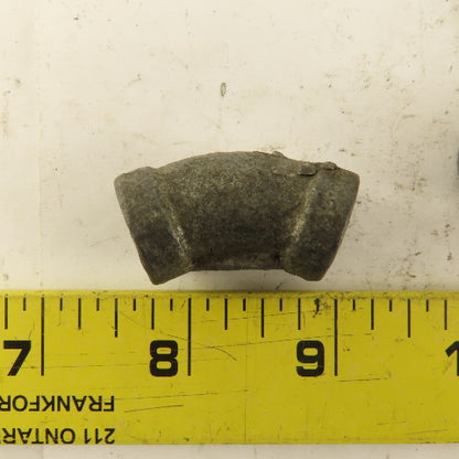 1/8" FNPT Galvanized Steel 45° Elbow Lot of 12