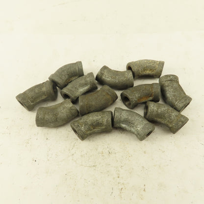 1/8" FNPT Galvanized Steel 45° Elbow Lot of 12