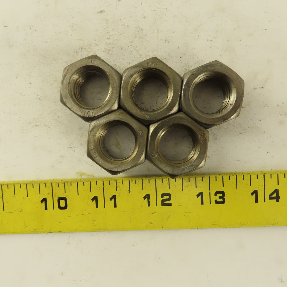 M18 x 2.5 Plain Zinc Metric Grade 8 Hex Nut Lot Of 5
