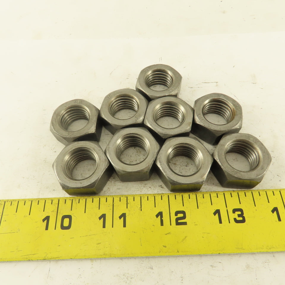M16 x 2.0 Plain Zinc Metric Grade 8 Hex Nut Lot Of 9