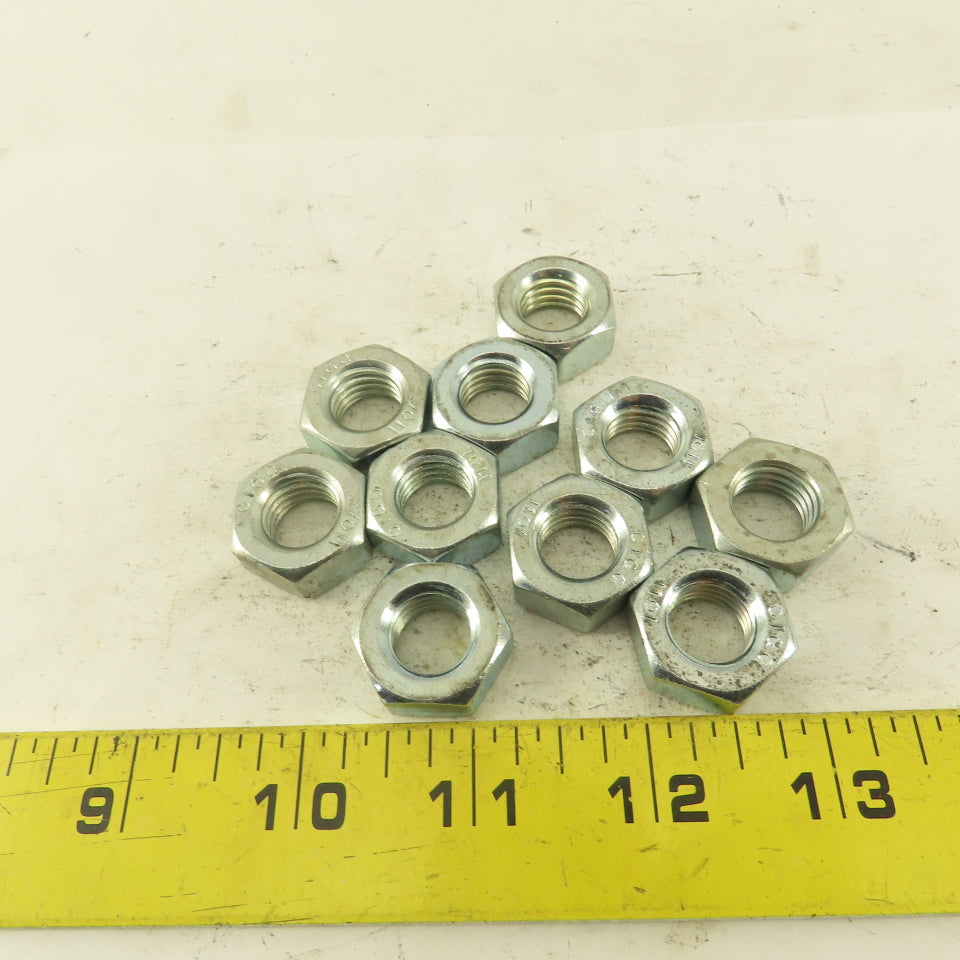 M14 x 2.0 Zinc Plated Metric Grade 10 Hex Nut Lot Of 10