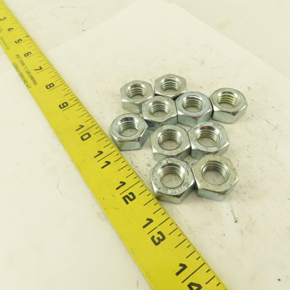 M14 x 2.0 Zinc Plated Metric Grade 10 Hex Nut Lot Of 10
