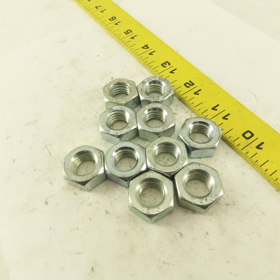 M14 x 2.0 Zinc Plated Metric Grade 10 Hex Nut Lot Of 10