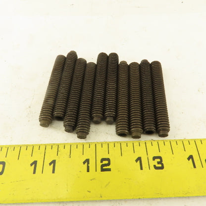 5/16"-18 x 2" Half Dog Point Hex Socket Set Screw Lot Of 10