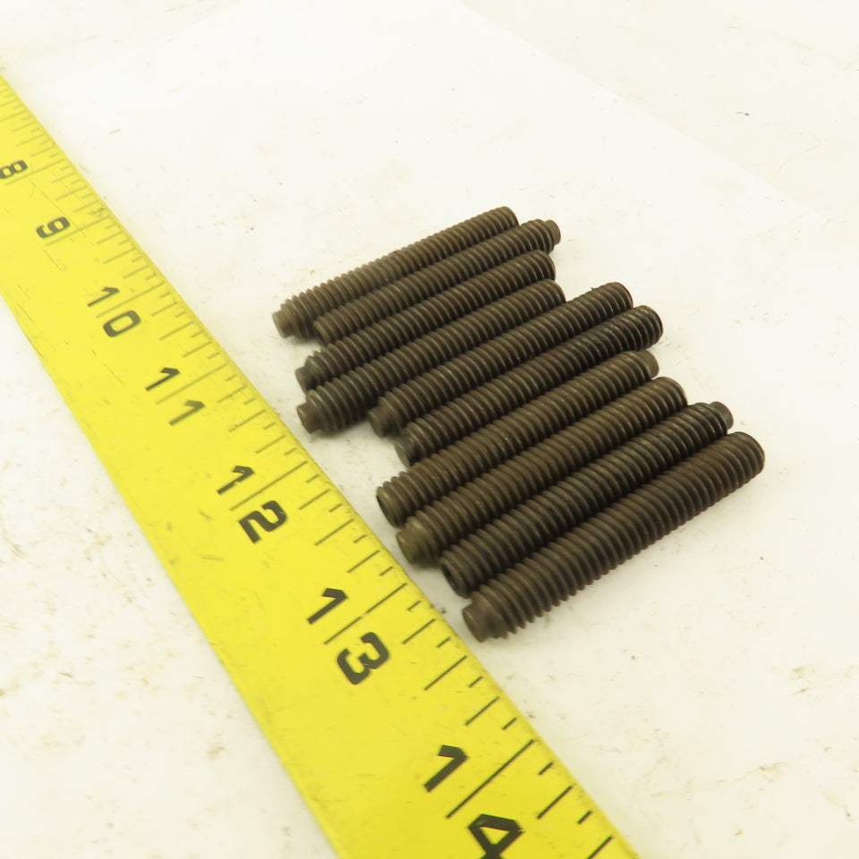 5/16"-18 x 2" Half Dog Point Hex Socket Set Screw Lot Of 10
