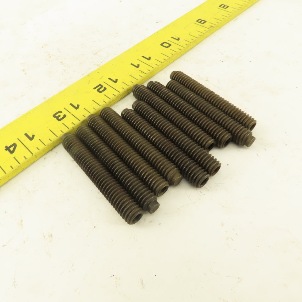 5/16"-18 x 2" Half Dog Point Hex Socket Set Screw Lot Of 10
