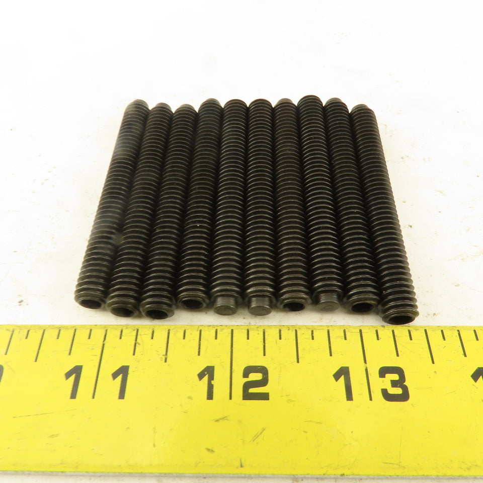 5/16"-18 x 2-1/2" Half Dog Point Hex Socket Set Screw Lot Of 10