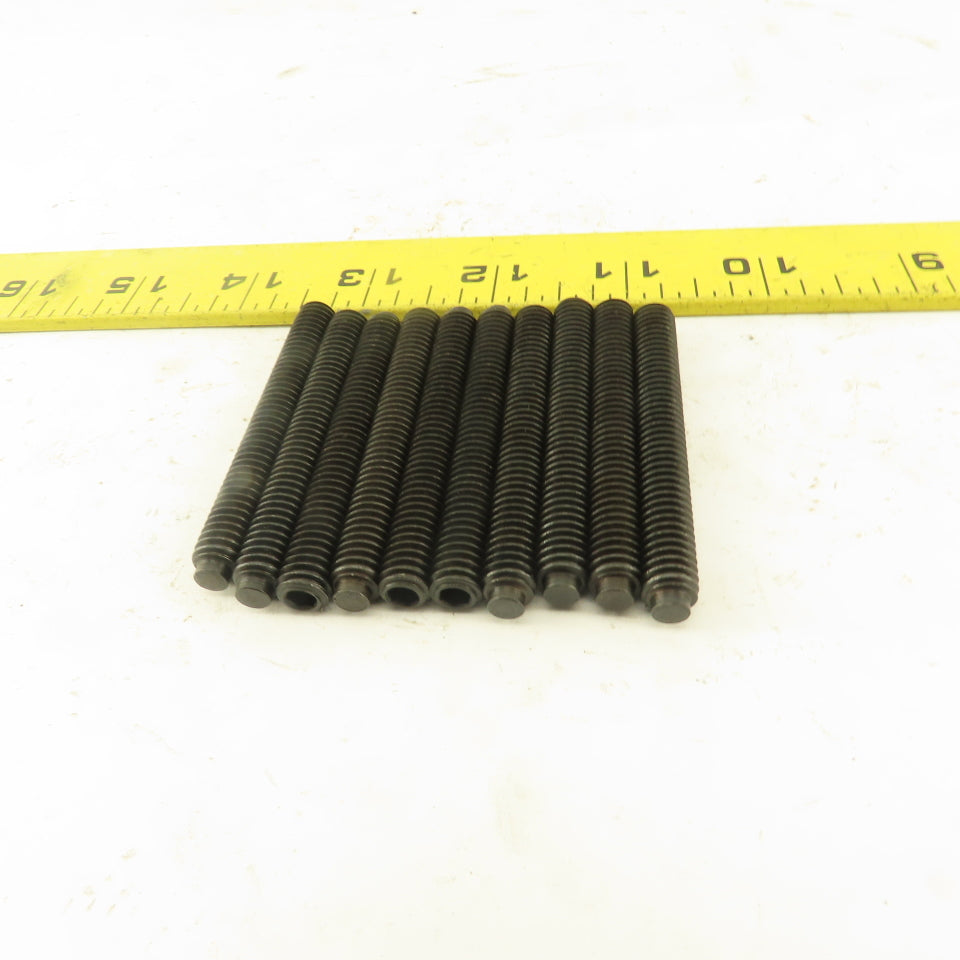 5/16"-18 x 2-1/2" Half Dog Point Hex Socket Set Screw Lot Of 10