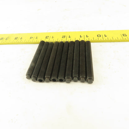 5/16"-18 x 2-1/2" Half Dog Point Hex Socket Set Screw Lot Of 10