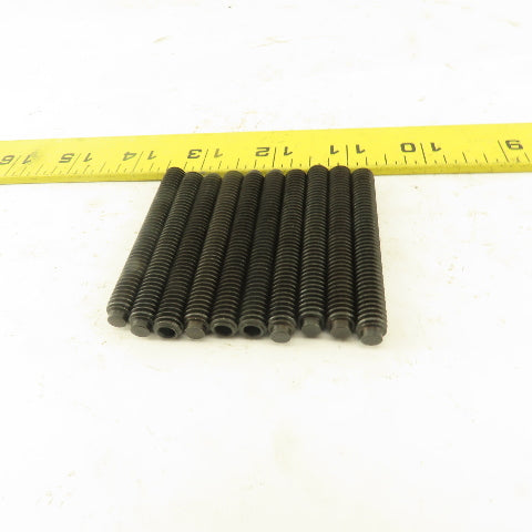 5/16"-18 x 2-1/2" Half Dog Point Hex Socket Set Screw Lot Of 10