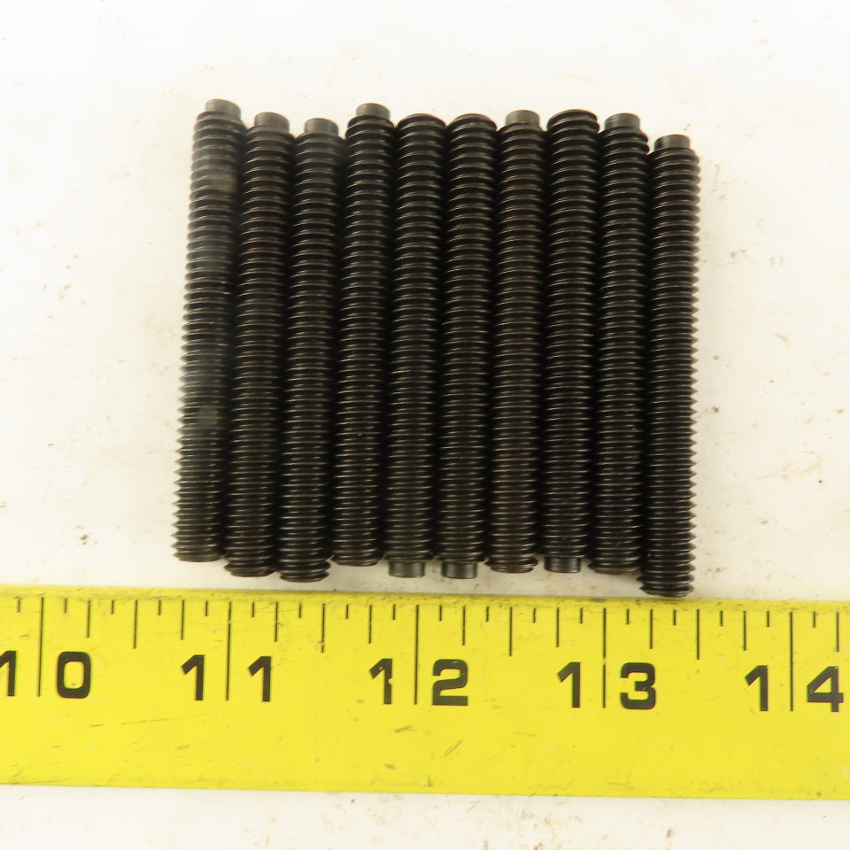 5/16"-18 x 2-1/2" Half Dog Point Hex Socket Set Screw Lot Of 10