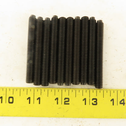 5/16"-18 x 2-1/2" Half Dog Point Hex Socket Set Screw Lot Of 10