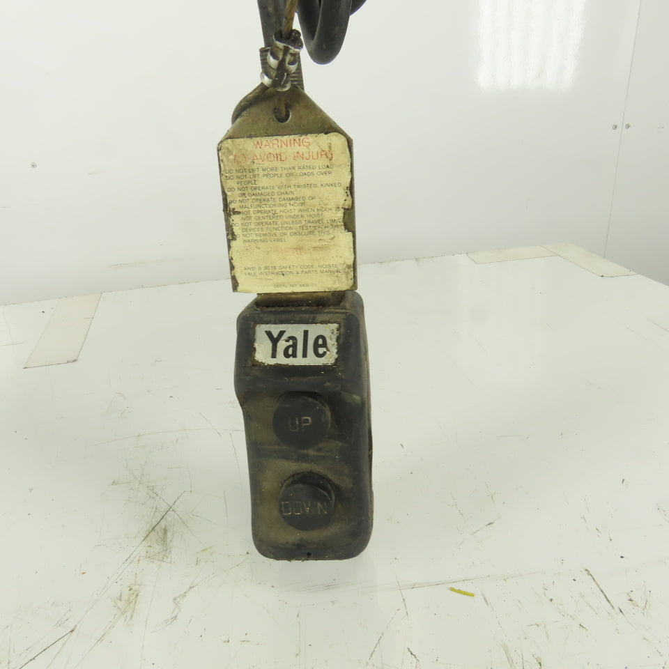 Yale KEL1-10H15S1 1 Ton Electric Hoist 7' Lift 16FPM 230/460V 3 Phase