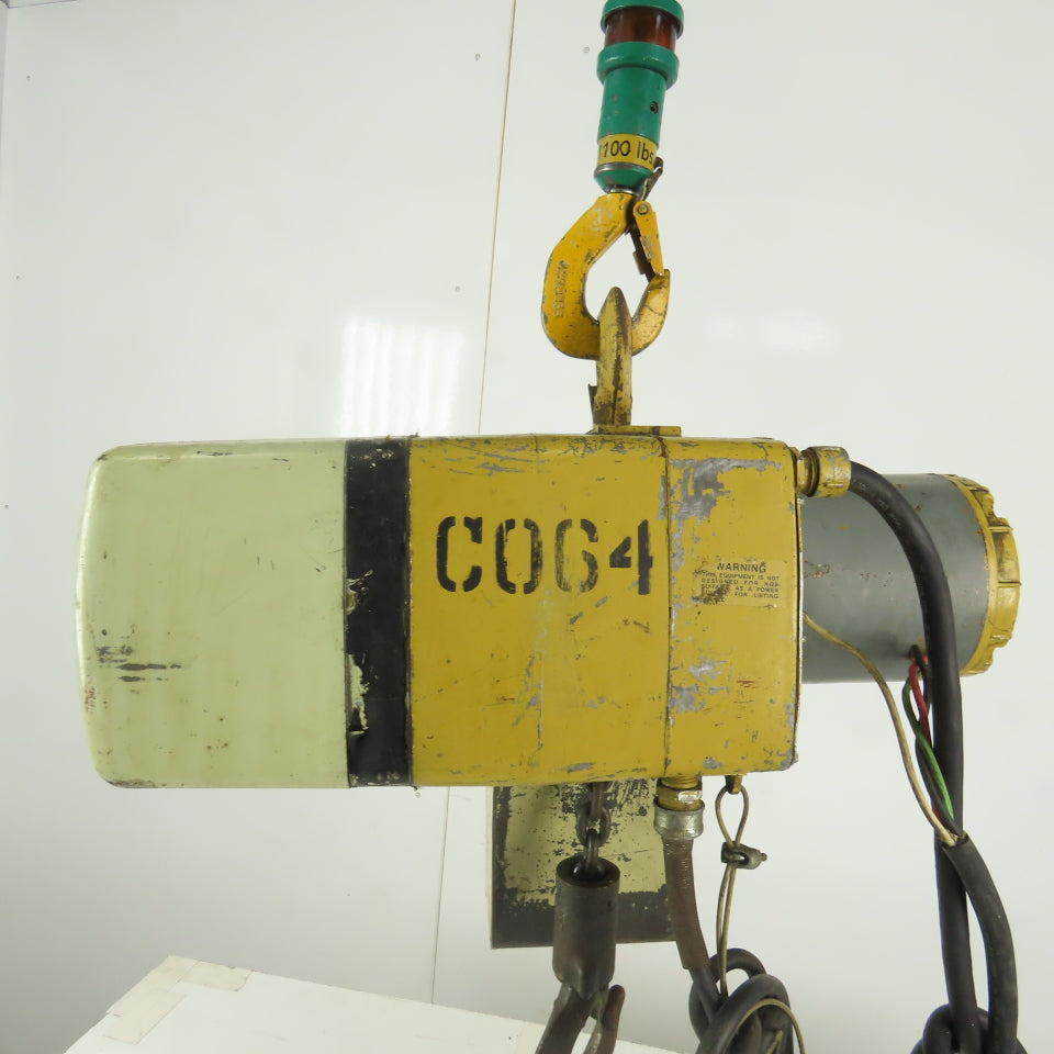 Yale KEL1-10H15S1 1 Ton Electric Hoist 7' Lift 16FPM 230/460V 3 Phase