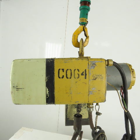 Yale KEL1-10H15S1 1 Ton Electric Hoist 7' Lift 16FPM 230/460V 3 Phase