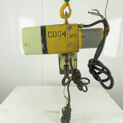 Yale KEL1-10H15S1 1 Ton Electric Hoist 7' Lift 16FPM 230/460V 3 Phase