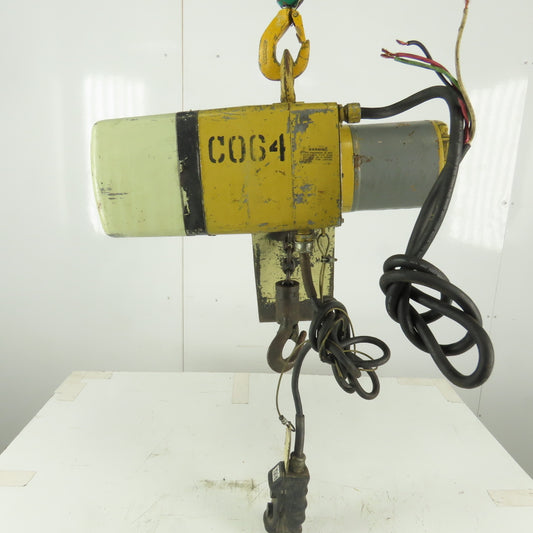 Yale KEL1-10H15S1 1 Ton Electric Hoist 7' Lift 16FPM 230/460V 3 Phase
