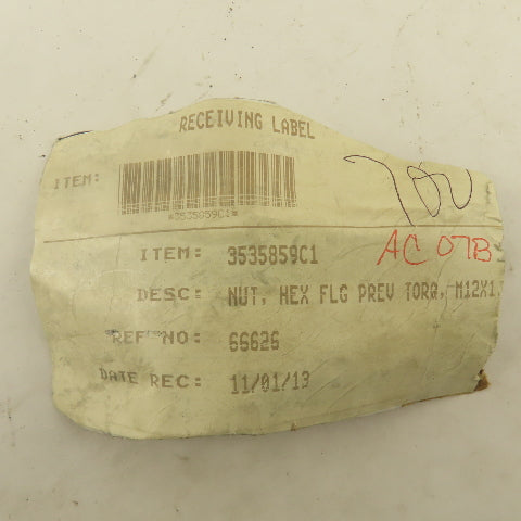 Navistar 3535859C1 M12x1.75 Metric Self Locking Oblong Flange Nut Lot Of 10
