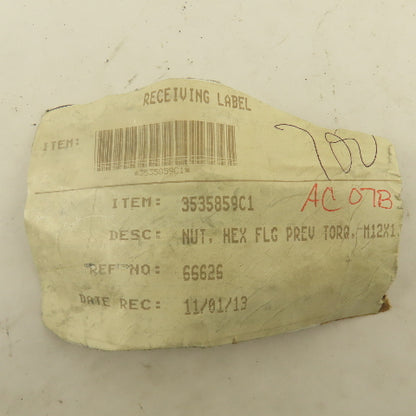 Navistar 3535859C1 M12x1.75 Metric Self Locking Oblong Flange Nut Lot Of 10