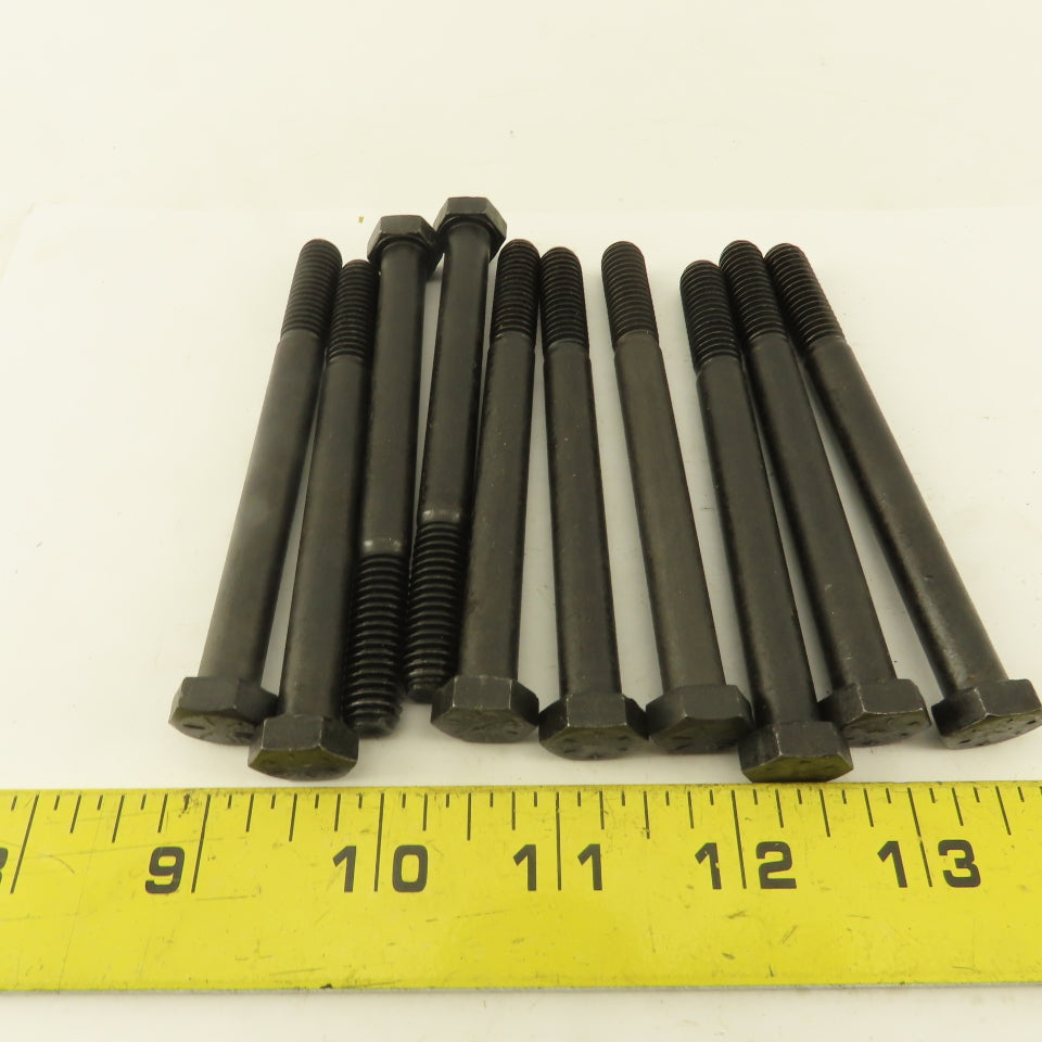 3/8"-16 x 4" Black Oxide Hex Bolt Grade 8 Lot Of 10