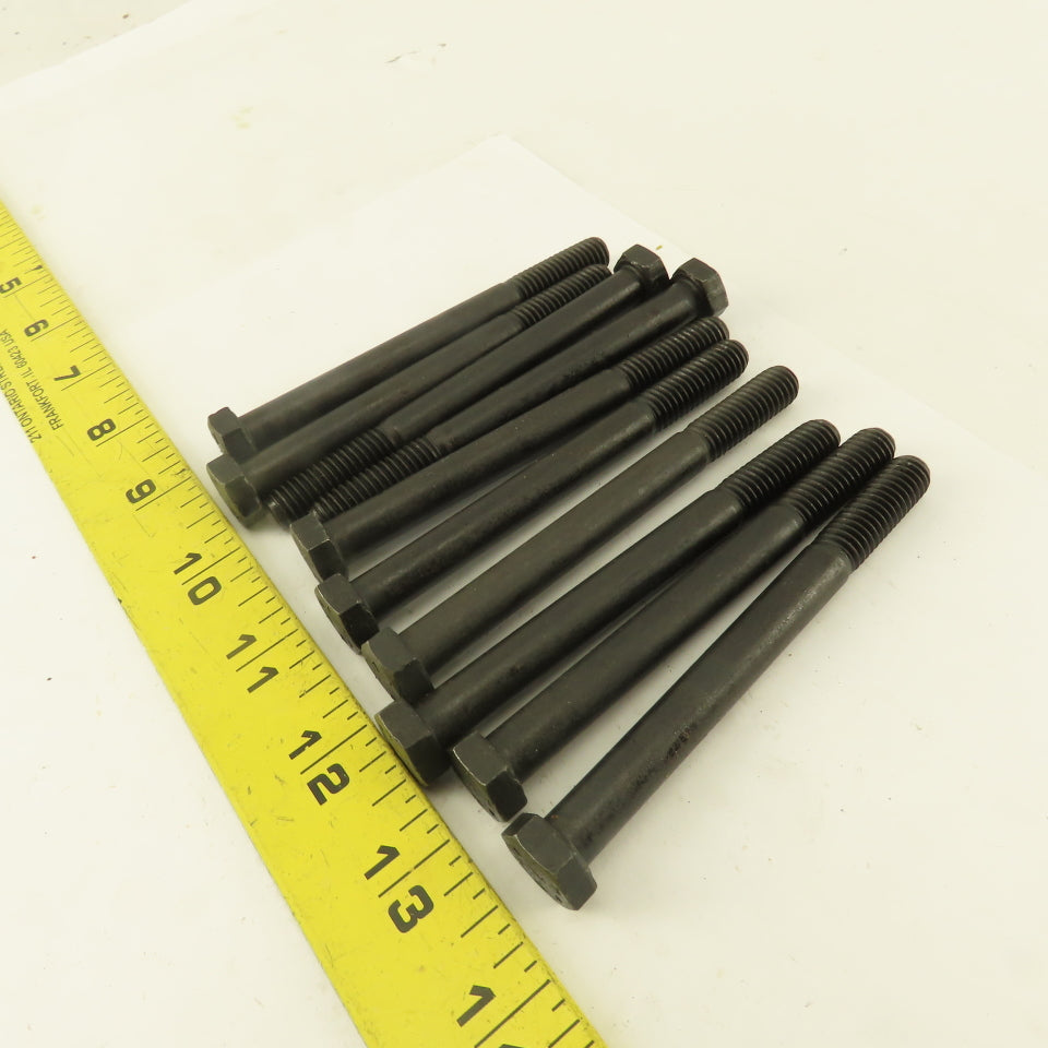 3/8"-16 x 4" Black Oxide Hex Bolt Grade 8 Lot Of 10