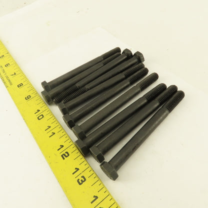3/8"-16 x 4" Black Oxide Hex Bolt Grade 8 Lot Of 10