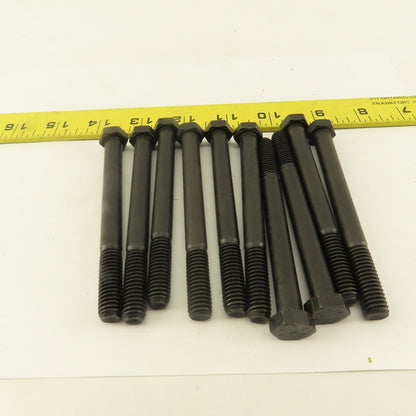 3/8"-16 x 4" Black Oxide Hex Bolt Grade 8 Lot Of 10