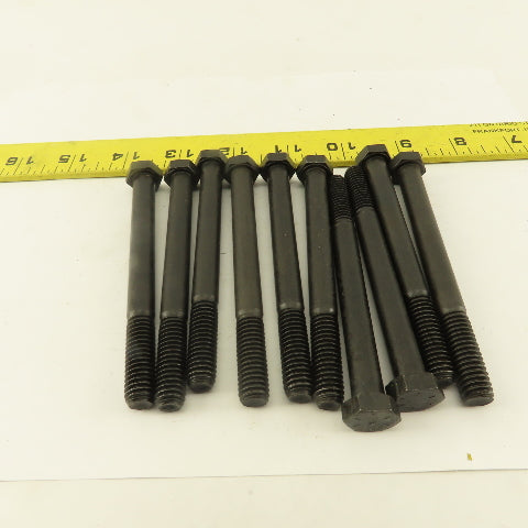 3/8"-16 x 4" Black Oxide Hex Bolt Grade 8 Lot Of 10