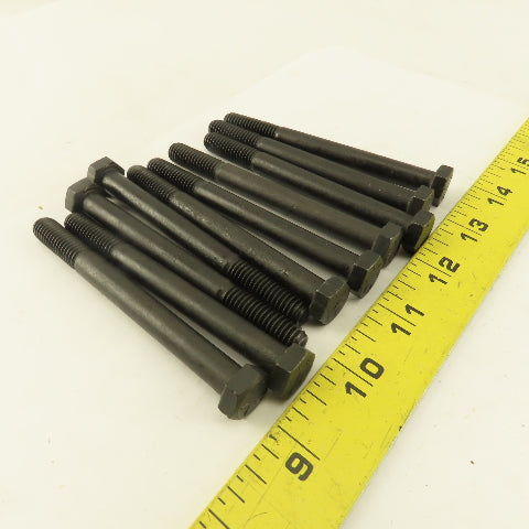 3/8"-16 x 4" Black Oxide Hex Bolt Grade 8 Lot Of 10