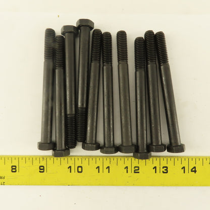 3/8"-16 x 4" Black Oxide Hex Bolt Grade 8 Lot Of 10