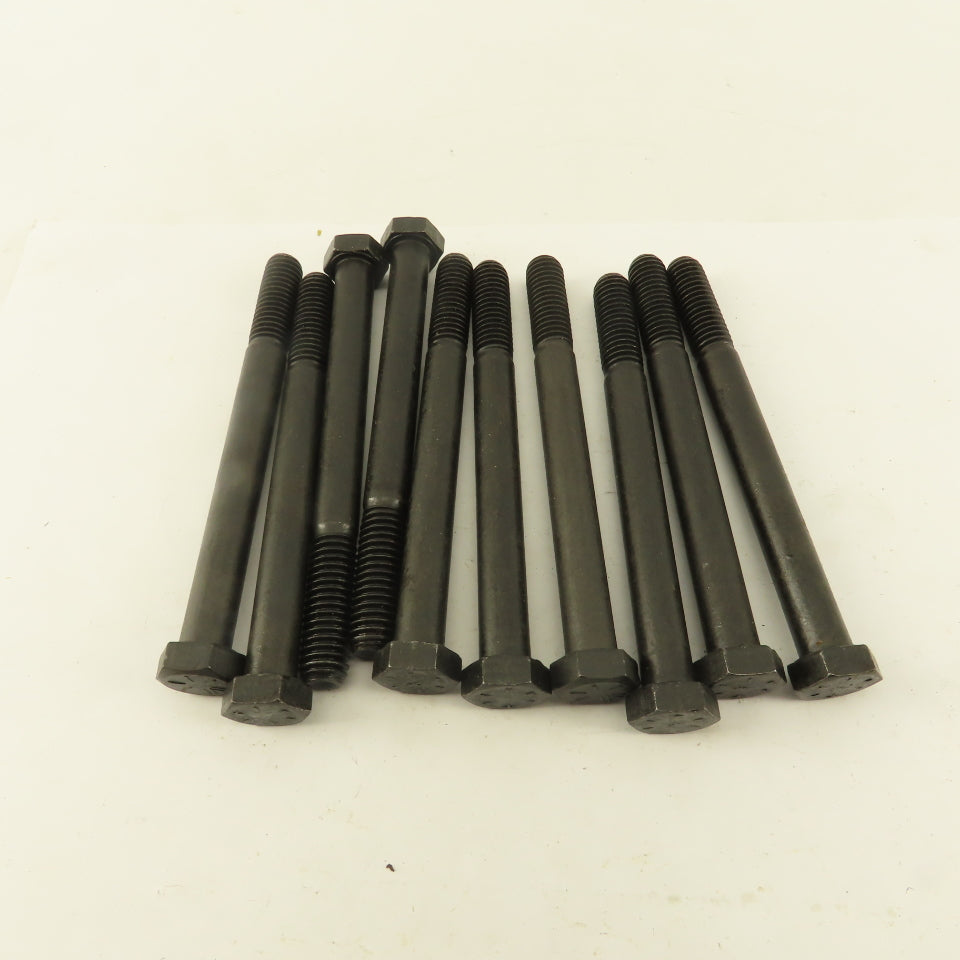 3/8"-16 x 4" Black Oxide Hex Bolt Grade 8 Lot Of 10