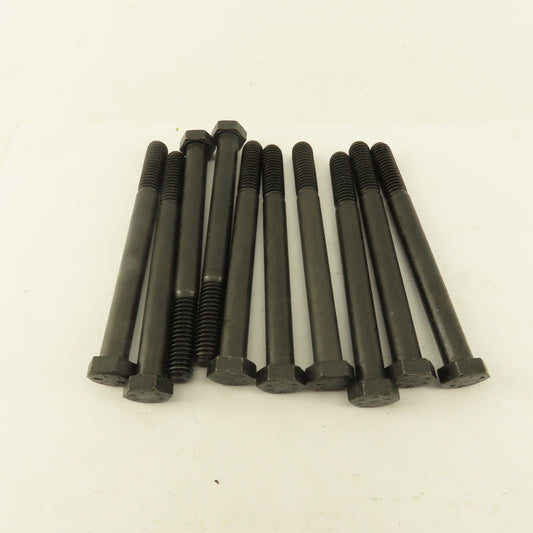 3/8"-16 x 4" Black Oxide Hex Bolt Grade 8 Lot Of 10