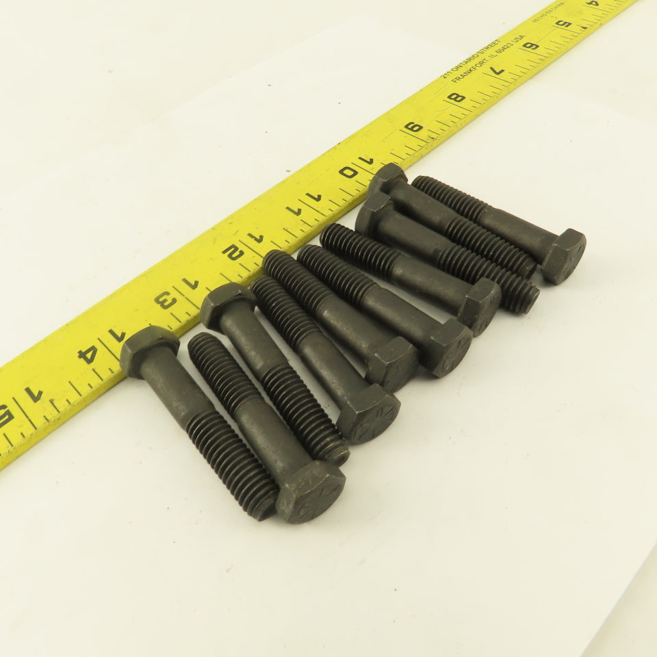 Navistar 3/8"-16 x 2" Black Oxide Grade 8 Hex Bolt Lot Of 10