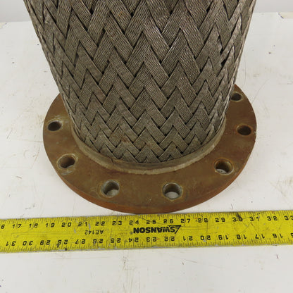 Vibration Eliminator Stainless Steel Braided Hose W/Steel Fixed Flange 10"x26"