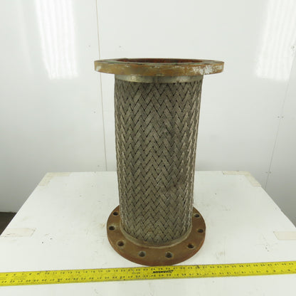 Vibration Eliminator Stainless Steel Braided Hose W/Steel Fixed Flange 10"x26"