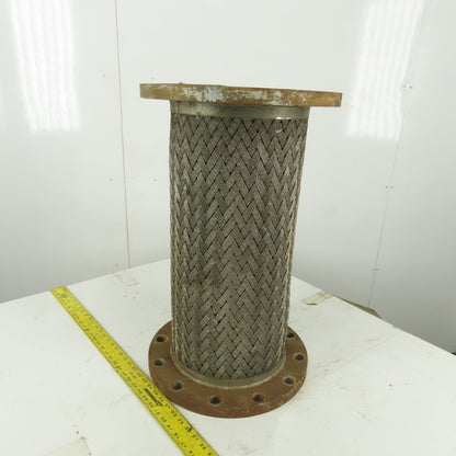Vibration Eliminator Stainless Steel Braided Hose W/Steel Fixed Flange 10"x26"