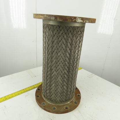 Vibration Eliminator Stainless Steel Braided Hose W/Steel Fixed Flange 10"x26"