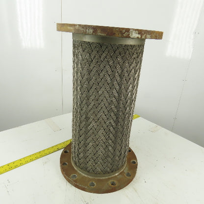 Vibration Eliminator Stainless Steel Braided Hose W/Steel Fixed Flange 10"x26"